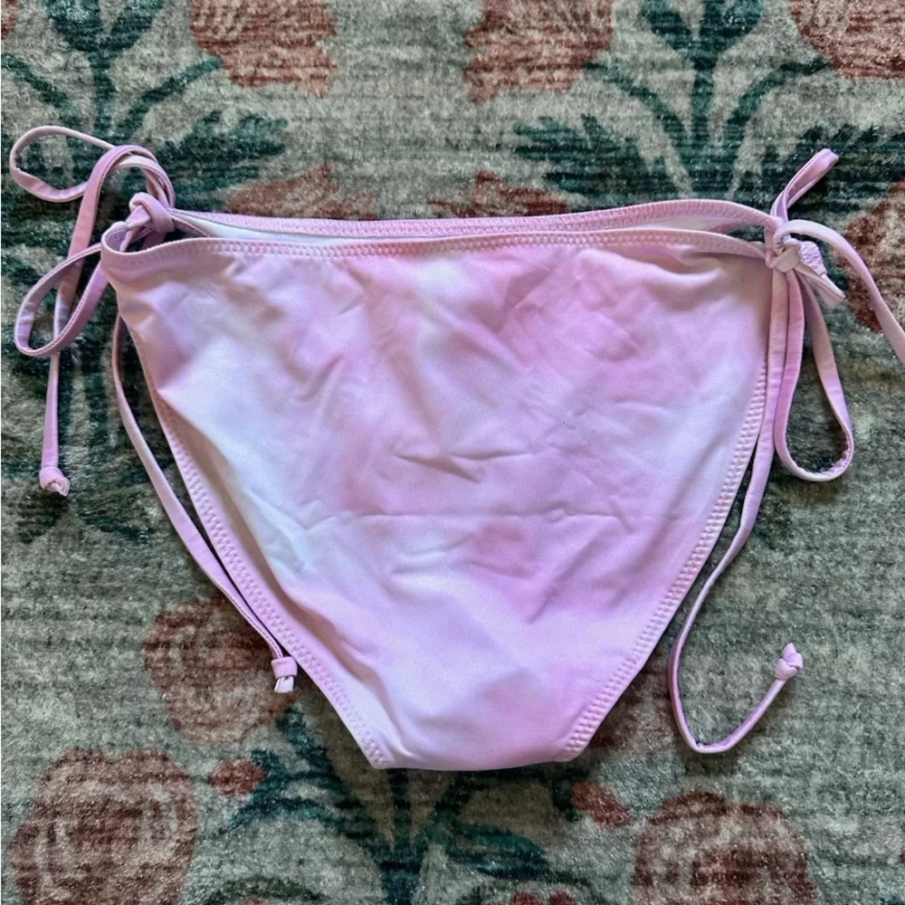 LoveShackFancy Pink/White Tie-Dye Swim Bottoms - Picture 3 of 7